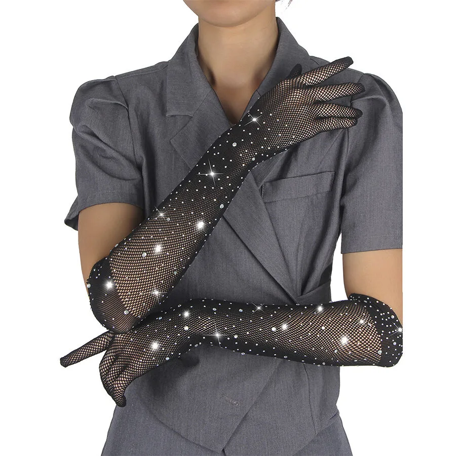 Subblime 957469SHINE Transparenta Handskar – Svart | Storlek S/M